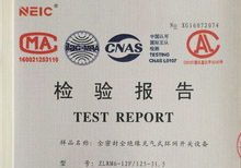 充氣式環網柜ZLRM6-12F檢驗報告