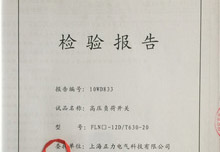 戶內高壓負荷開關FLN系列-12檢驗報告