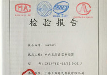 戶內高壓真空斷路器ZN63(VS1)-12-1250A-31.5檢驗報告